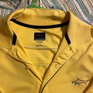 Yellow Greg Norman mens golf polo L